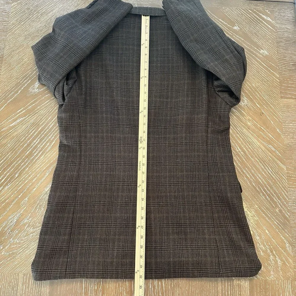 Lauren Ralph Lauren 42L BROWN 100% Wool Sport Coat Blazer Jacket Plaid EXCELLENT